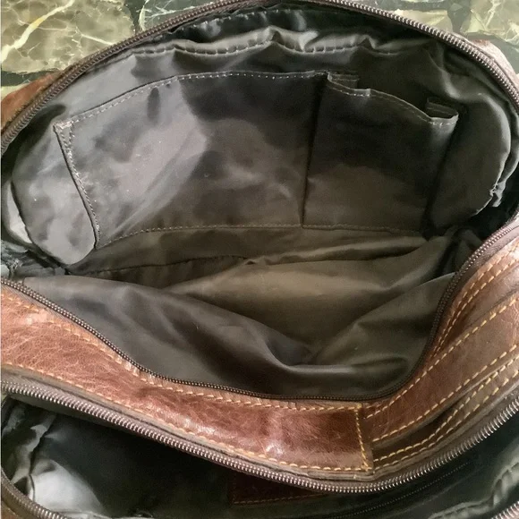 Don’t Buy on Hold Voyager Dark Brown Buffalo Leather Toiletry jack George’s